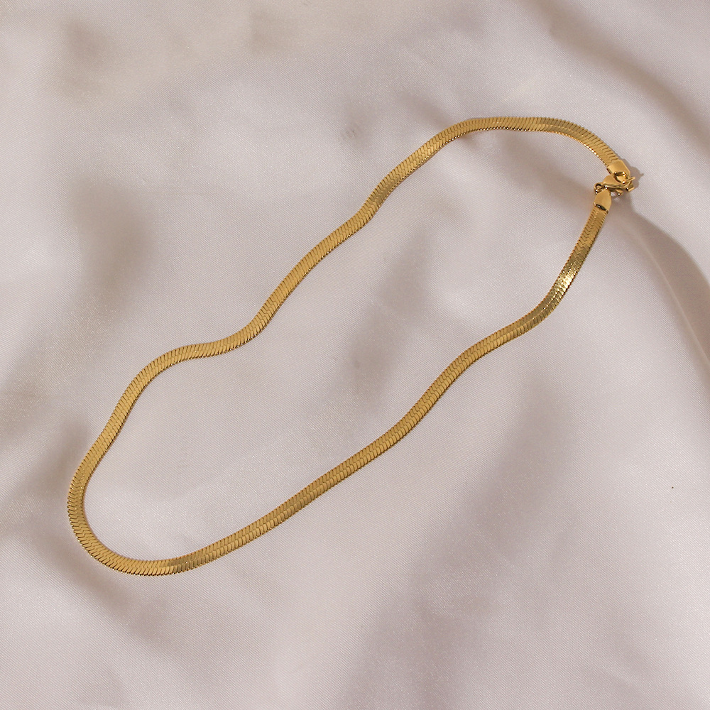 Elegant Gold Snake Chain Necklace – Timeless Shine, Effortless Luxury